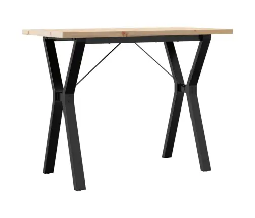 Söögilaud, Y-Raam, 100 X 50 X 75,5 cm Männipuit Ja Teras