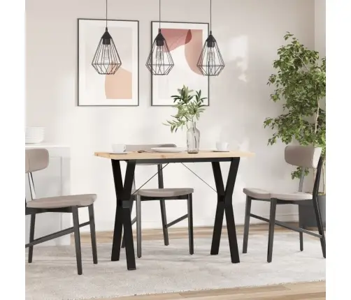 Söögilaud, Y-Raam, 100 X 50 X 75,5 cm Männipuit Ja Teras