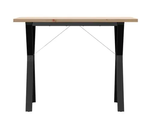 Söögilaud, Y-Raam, 100 X 50 X 75,5 cm Männipuit Ja Teras