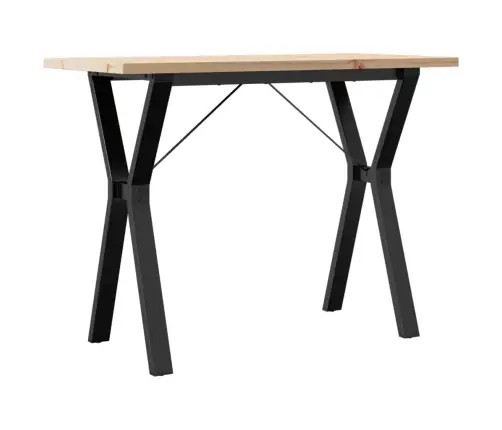 Söögilaud, Y-Raam, 100 X 50 X 75,5 cm Männipuit Ja Teras