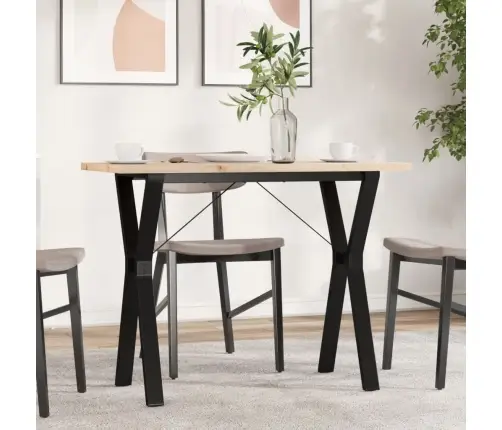 Söögilaud, Y-Raam, 100 X 50 X 75,5 cm Männipuit Ja Teras