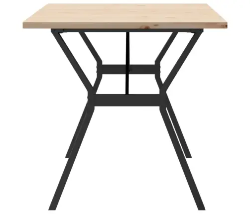 Virtuves Galds, Y-Rāmis, 140X80X75,5 Cm, Priedes Koks, Tērauds Vidaxl