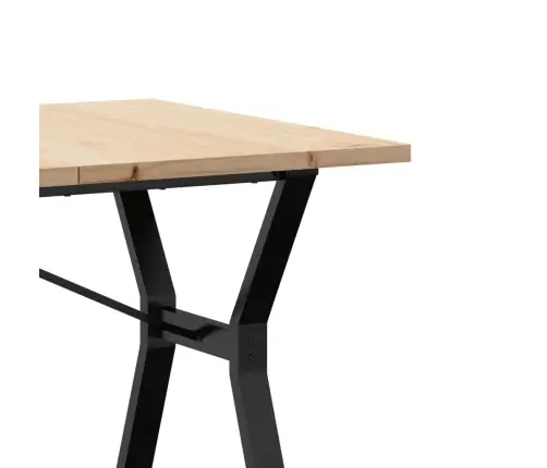 Virtuves Galds, Y-Rāmis, 140X80X75,5 Cm, Priedes Koks, Tērauds Vidaxl