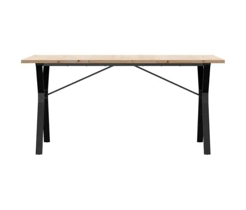 Virtuves Galds, Y-Rāmis, 160X80X75,5 Cm, Priedes Koks, Tērauds Vidaxl