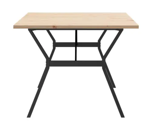 Valgomojo Stalas, 200X100X75,5cm Pušis Ir Plieninis, Y Formos