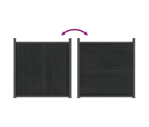 Žoga Panelis, Pelēks, 872X186 Cm, Wpc Vidaxl