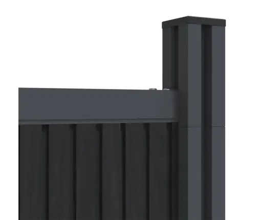 Žoga Panelis, Pelēks, 872X186 Cm, Wpc Vidaxl