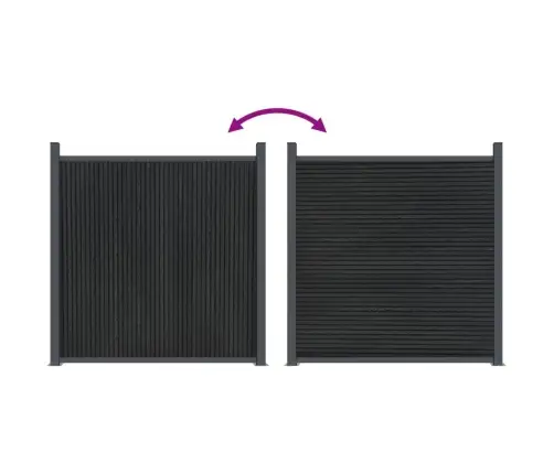 Žoga Panelis, Pelēks, 1391X186 Cm, Wpc Vidaxl