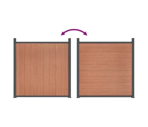 Žoga Panelis, Brūns, 1045X186 Cm, Wpc Vidaxl