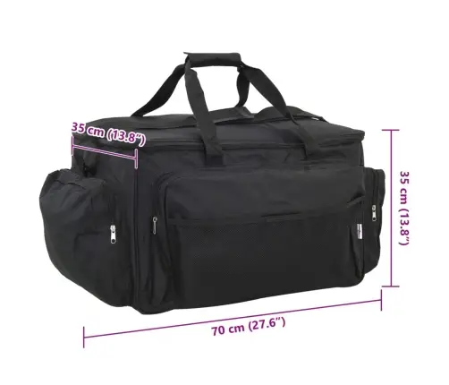 Makšķerēšanas Soma, Ūdensizturīga, Melna, Oksfordas Audums Vidaxl