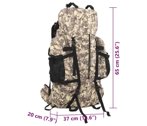 Pārgājienu Mugursoma, Brūna, 60 L, Oksfordas Audums Vidaxl