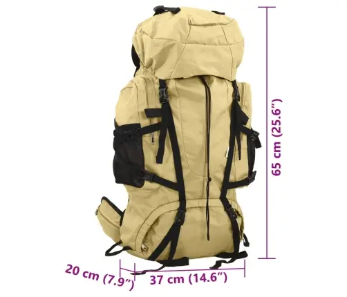 Pārgājienu Mugursoma, Haki, 60 L, Oksfordas Audums Vidaxl