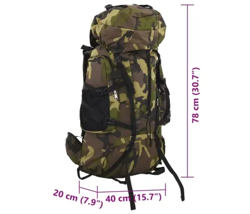 Pārgājienu Mugursoma, Zaļa, 80 L, Oksfordas Audums Vidaxl