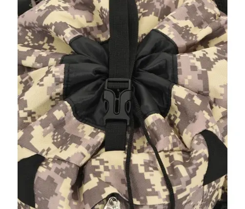 Turistinė Kuprinė, Ruda Kamufliažinė, 80L, Oksfordo Audinys