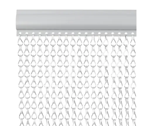 Moskītu Aizkars, Ķēžu, 56X202 Cm, Alumīnijs Vidaxl