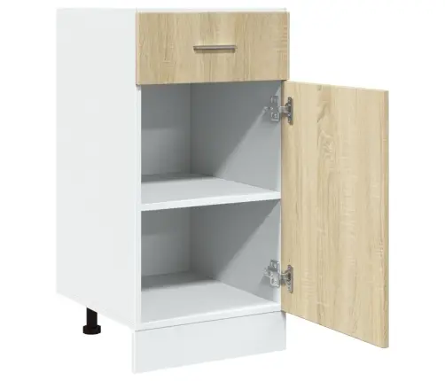 Sahtlitega Alumine Kapp "Lyon", Sonoma Tamm, 40 X 46 X 81,5 cm Töödeldud Puit