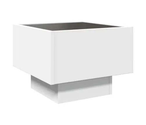 Kafijas Galdiņš, Ar Led, Balts, 40X40X30 Cm, Inženierijas Koks Vidaxl