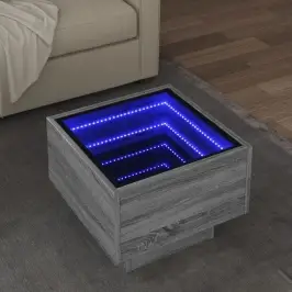Kafijas Galdiņš Ar Led, 40X40X30 Cm, Inženierijas Koks Vidaxl