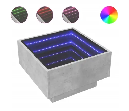 Kavos Staliukas Su Led, Betono, 50X50X30cm Apdirbta Mediena