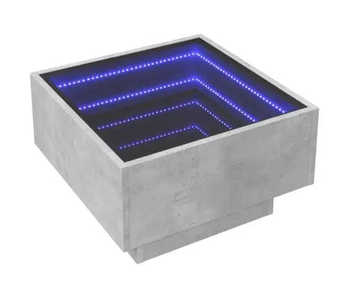 Kavos Staliukas Su Led, Betono, 50X50X30cm Apdirbta Mediena
