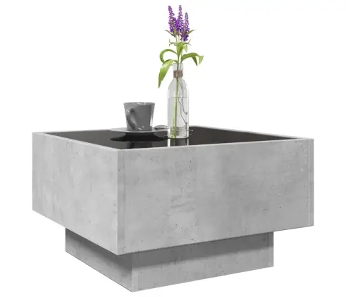 Kavos Staliukas Su Led, Betono, 50X50X30cm Apdirbta Mediena