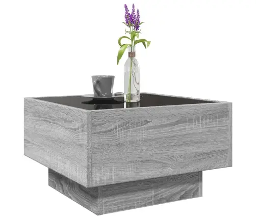 Kafijas Galdiņš Ar Led, 50X50X30 Cm, Inženierijas Koks Vidaxl