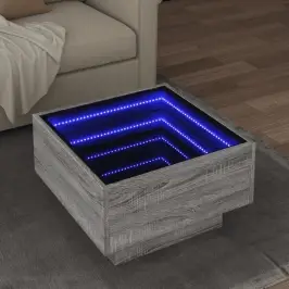Kafijas Galdiņš Ar Led, 50X50X30 Cm, Inženierijas Koks Vidaxl