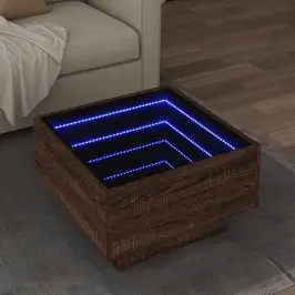 Kafijas Galdiņš Ar Led, 50X50X30 Cm, Inženierijas Koks Vidaxl