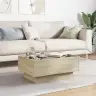 Kafijas Galdiņš Ar Led, Ozola, 70X50X30 Cm, Inženierijas Koks Vidaxl