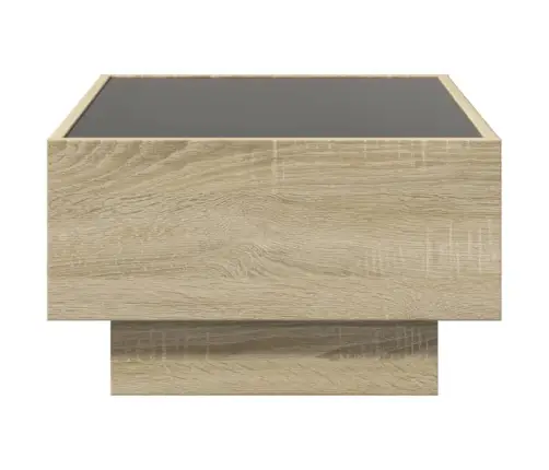 Kafijas Galdiņš Ar Led, Ozola, 70X50X30 Cm, Inženierijas Koks Vidaxl