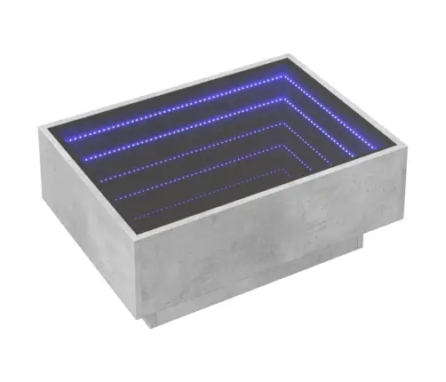 Kavos Staliukas Su Led, Betono, 70X50X30cm Apdirbta Mediena