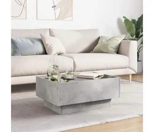 Kavos Staliukas Su Led, Betono, 70X50X30cm Apdirbta Mediena