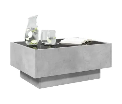 Kavos Staliukas Su Led, Betono, 70X50X30cm Apdirbta Mediena