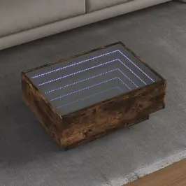 Kafijas Galdiņš Ar Led, Ozola, 70X50X30 Cm, Inženierijas Koks Vidaxl