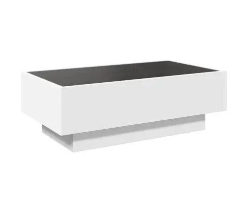 Kafijas Galdiņš Ar Led, Balts, 90X50X30 Cm, Inženierijas Koks Vidaxl