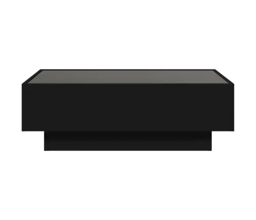 Kavos Staliukas Su Led, Juodas, 90X50X30cm Apdirbta Mediena