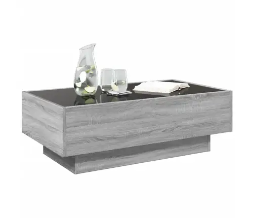 Kafijas Galdiņš Ar Led, 90X50X30 Cm, Inženierijas Koks Vidaxl