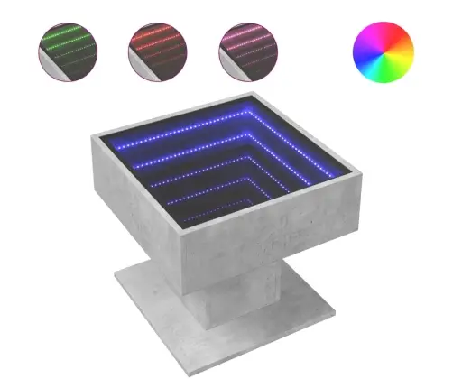 Kafijas Galdiņš Ar Led, 50X50X45 Cm, Inženierijas Koks Vidaxl