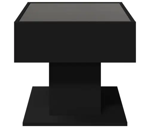 Kafijas Galdiņš Ar Led, Melns, 70X50X45 Cm, Inženierijas Koks Vidaxl