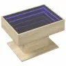 Kafijas Galdiņš Ar Led, Ozola, 70X50X45 Cm, Inženierijas Koks Vidaxl