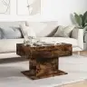 Kafijas Galdiņš Ar Led, Ozola, 70X50X45 Cm, Inženierijas Koks Vidaxl