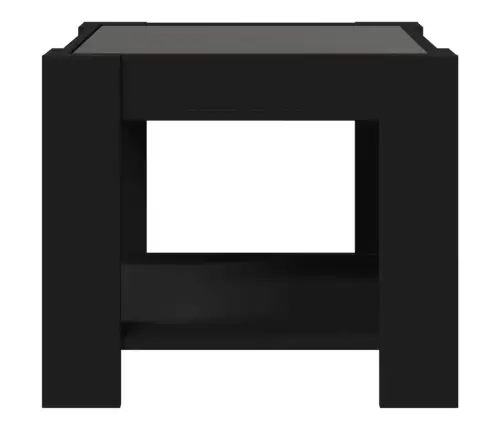Kafijas Galdiņš Ar Led, Melns, 53X53X45 Cm, Inženierijas Koks Vidaxl