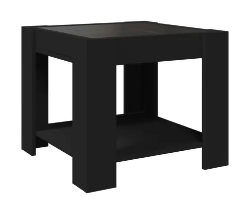Kafijas Galdiņš Ar Led, Melns, 53X53X45 Cm, Inženierijas Koks Vidaxl