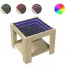 Kafijas Galdiņš Ar Led, Ozola, 53X53X45 Cm, Inženierijas Koks Vidaxl
