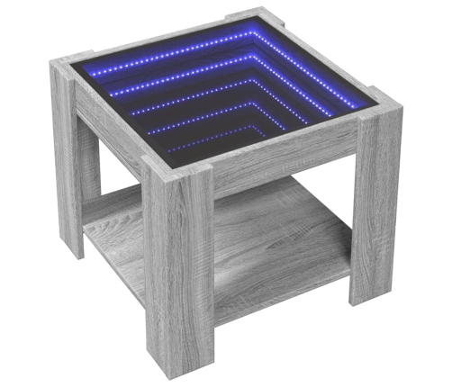 Kafijas Galdiņš Ar Led, 53X53X45 Cm, Inženierijas Koks Vidaxl