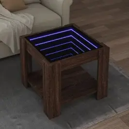Kafijas Galdiņš Ar Led, 53X53X45 Cm, Inženierijas Koks Vidaxl