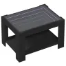 Kafijas Galdiņš Ar Led, Melns, 73X53X45 Cm, Inženierijas Koks Vidaxl