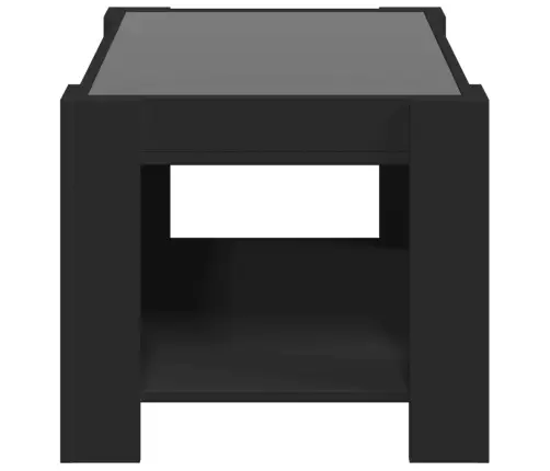 Kafijas Galdiņš Ar Led, Melns, 73X53X45 Cm, Inženierijas Koks Vidaxl
