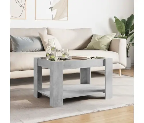 Kavos Staliukas Su Led, Betono, 73X53X45cm Apdirbta Mediena