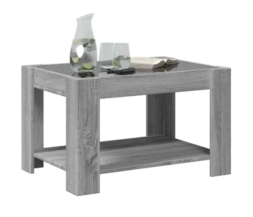 Kafijas Galdiņš Ar Led, 73X53X45 Cm, Inženierijas Koks Vidaxl